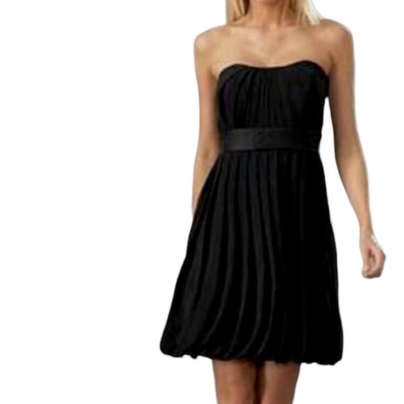 WHITE HOUSE BLACK MARKET STRAPLESS PLEATED BUBBLE HEM DRESS FORMAL DRESS - Picture 10 of 16